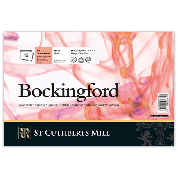 Bockingford Sulu Boya Defteri 300gr 18X26cm HP Satin 12 Yaprak - 1
