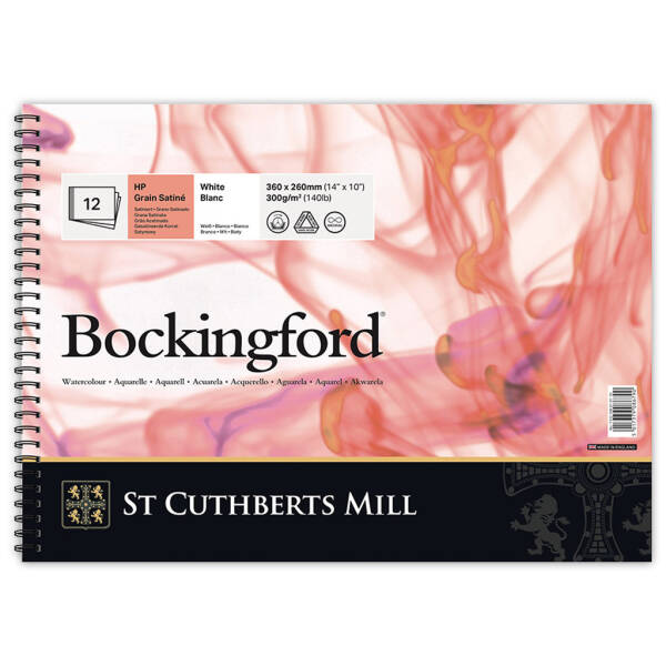 Bockingford Sulu Boya Defteri 300gr 26X36cm HP Satin 12 Yaprak Spiralli - 1