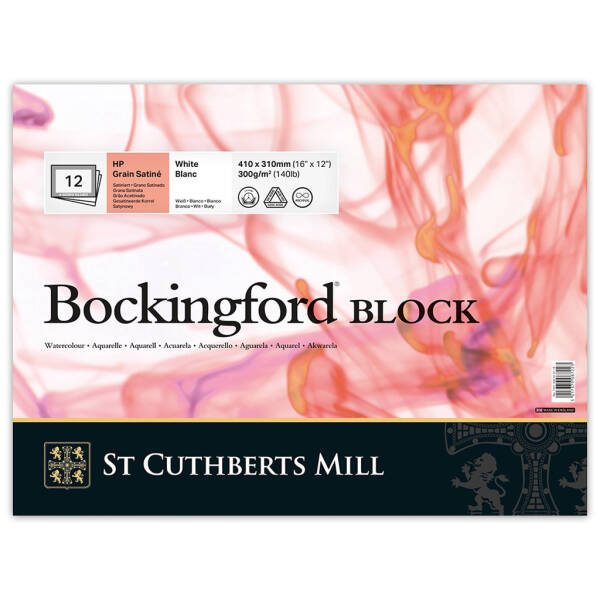 Bockingford Sulu Boya Defteri 300gr 31X41cm HP Satin 12 Yaprak Blok - 1