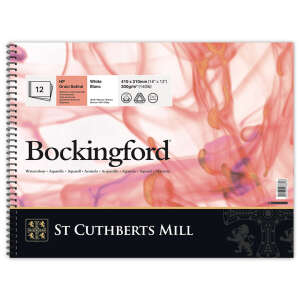 Bockingford Sulu Boya Defteri 300gr 31X41cm HP Satin 12 Yaprak Spiralli - St Cuthberts Mill