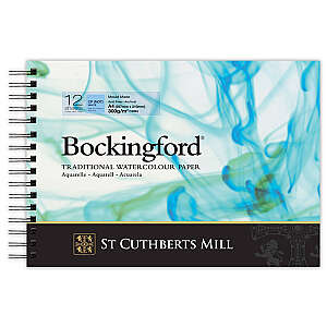 Bockingford Sulu Boya Defteri 300gr A4 CP Fine 12 Yaprak Spiralli - St Cuthberts Mill