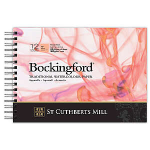 Bockingford Sulu Boya Defteri 300gr A4 HP Satin 12 Yaprak Spiralli - St Cuthberts Mill