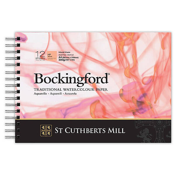 Bockingford Sulu Boya Defteri 300gr A4 HP Satin 12 Yaprak Spiralli - 1