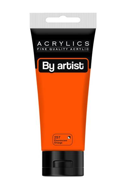 By Artist Akrilik Boya 200 Ml 257 Fluorescent Orange - 1