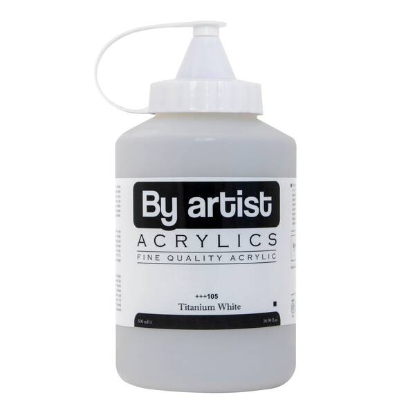 By Artist Akrilik Boya 500 Ml 105 Titanium White - 1