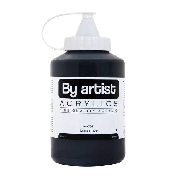 By Artist Akrilik Boya 500 Ml 735 Mars Black - 1