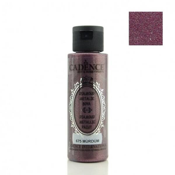 Cadence Diamond Metalik Boya 70ml Mürdüm - 2