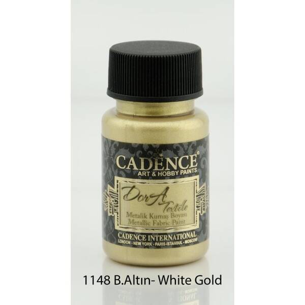 Cadence Dora Kumaş Boyası 50ml Beyaz Altın