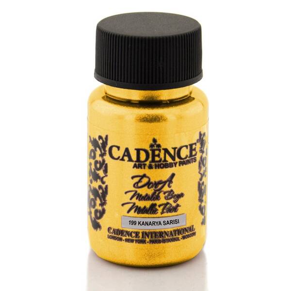 Cadence Dora Metalik Boya 50ml 199 Kanarya Sarısı - 1