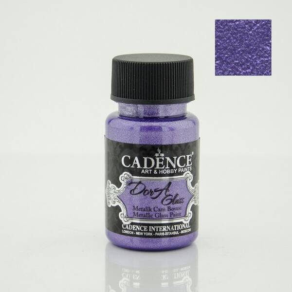 Cadence Dora Metalik Cam Boyası 50ml Amethyst - 1