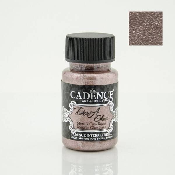 Cadence Dora Metalik Cam Boyası 50ml Antik Pembe - 1