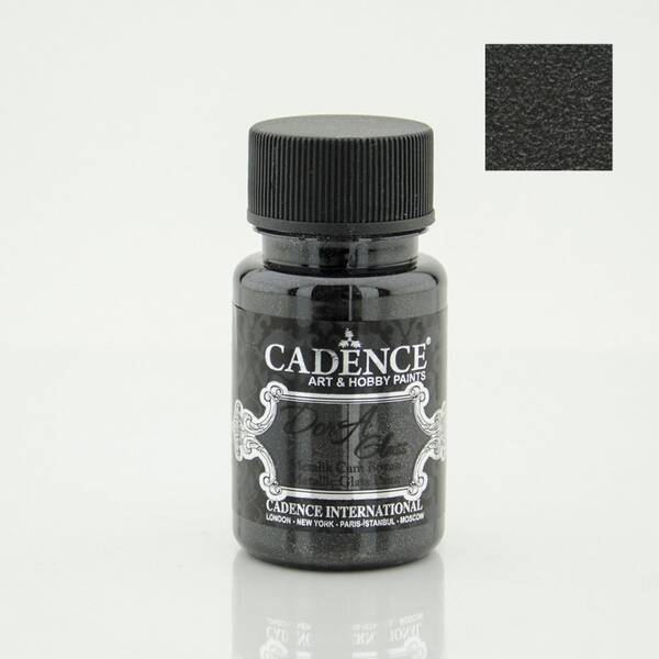 Cadence Dora Metalik Cam Boyası 50ml Black - 1