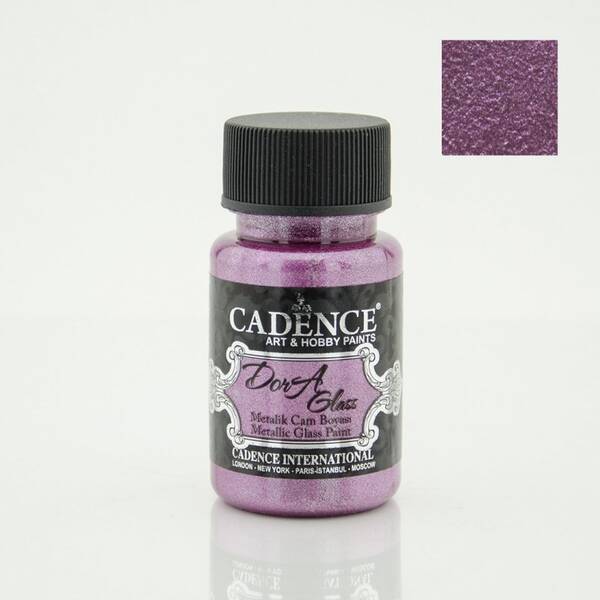 Cadence Dora Metalik Cam Boyası 50ml Cyclamen - 1