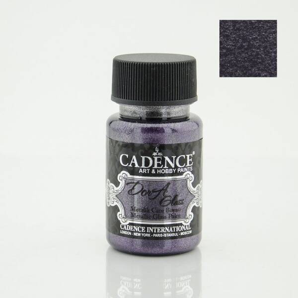 Cadence Dora Metalik Cam Boyası 50ml Dark Orchıd - 1