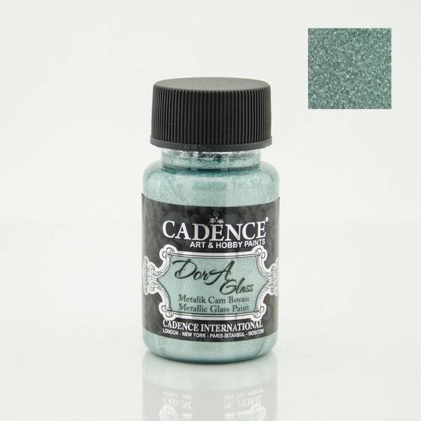 Cadence Dora Metalik Cam Boyası 50ml Jade - 1