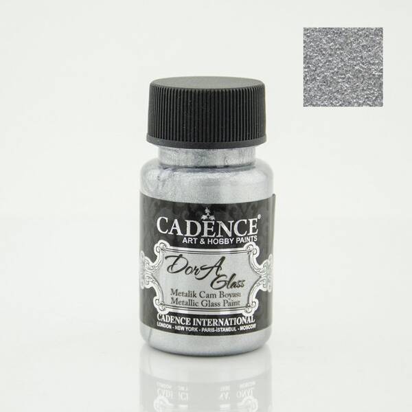 Cadence Dora Metalik Cam Boyası 50ml Silver - 1