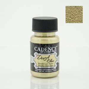 Cadence - Cadence Dora Metalik Cam Boyası 50ml White Gold