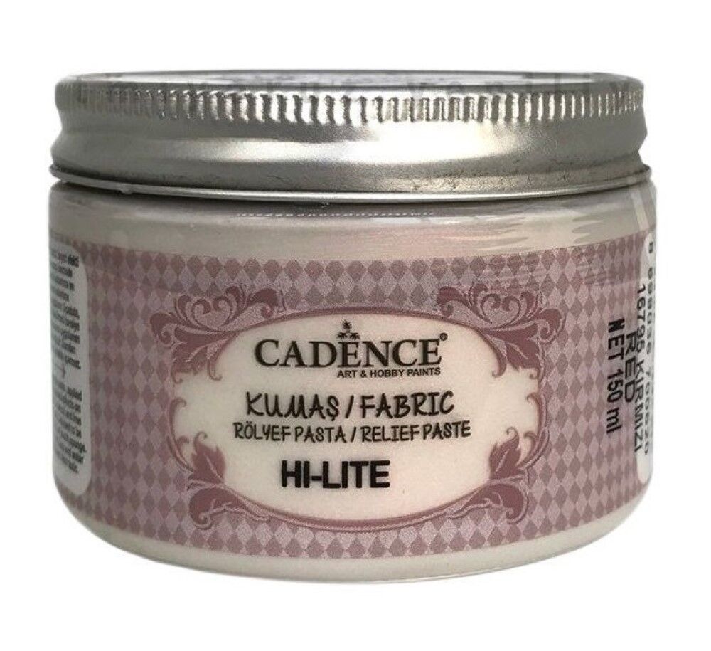 Cadence HI-LITE Kumaş Rölyef Pasta 150ml Kırmızı Satın Al - Art Sanatsal