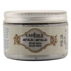 Cadence - Cadence Kumaş Metalik Rölyef Pasta 150ml Gümüş
