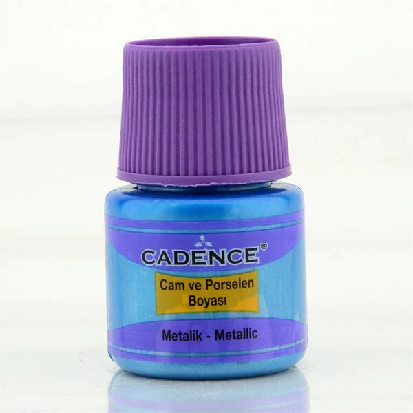 Cadence Metalik Cam Boyası 45ml Açık Mavi - 1