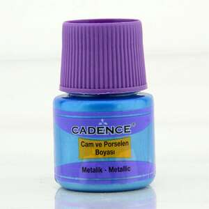 Cadence - Cadence Metalik Cam Boyası 45ml Açık Mavi