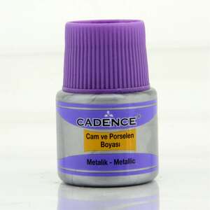 Cadence Metalik Cam Boyası 45ml Gümüş - Cadence