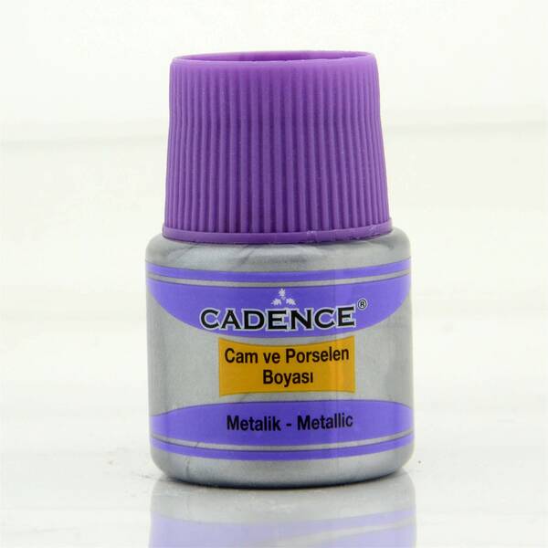 Cadence Metalik Cam Boyası 45ml Gümüş - 1