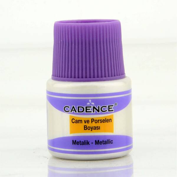 Cadence Metalik Cam Boyası 45ml İnci - 1