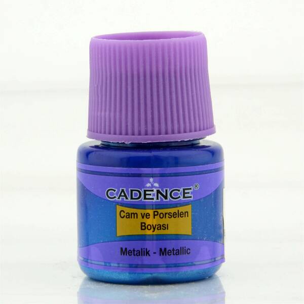 Cadence Metalik Cam Boyası 45ml Koyu Mavi - 1