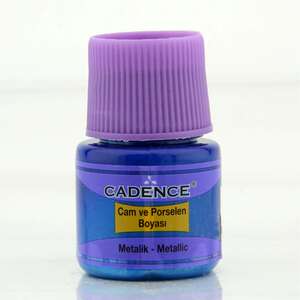 Cadence - Cadence Metalik Cam Boyası 45ml Koyu Mavi
