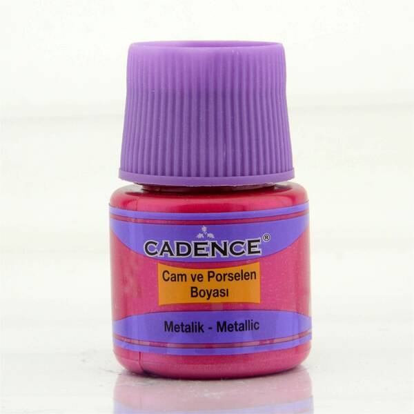 Cadence Metalik Cam Boyası 45ml Koyu Pembe - 1