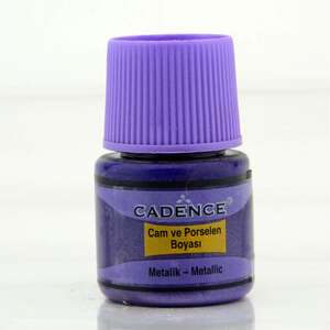 Cadence Metalik Cam Boyası 45ml Mor - Cadence