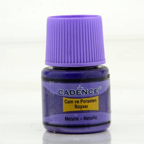 Cadence Metalik Cam Boyası 45ml Mor - 1