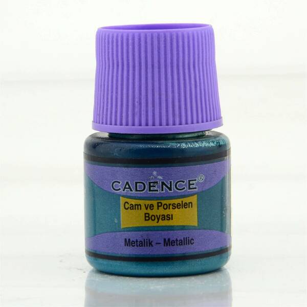 Cadence Metalik Cam Boyası 45ml Turkuaz - 1