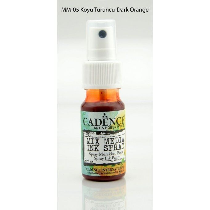 Cadence Mix Media Sprey Mürekkep Boyası 25ml Koyu Turuncu