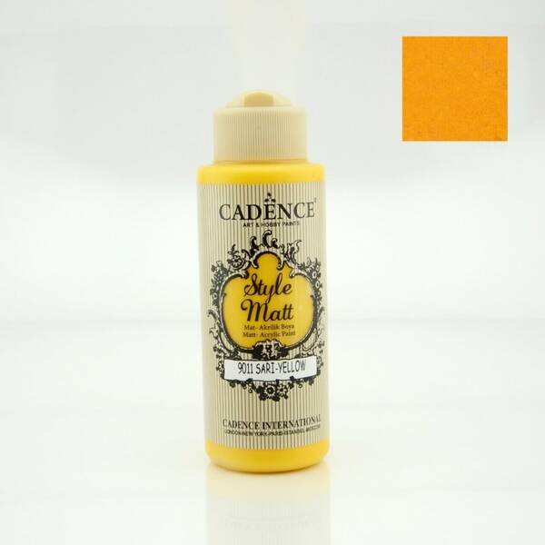 Cadence Style Matt Akrilik Boya 120ml 9011 Sarı - 1