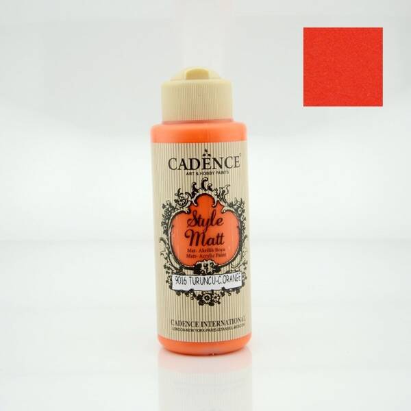 Cadence Style Matt Akrilik Boya 120ml 9016 Turuncu - 1