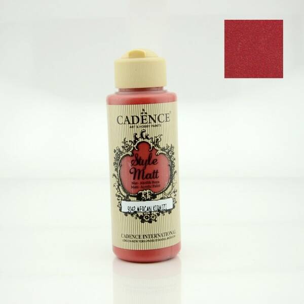 Cadence Style Matt Akrilik Boya 120ml 9042 Mercan Kırmızı - 1