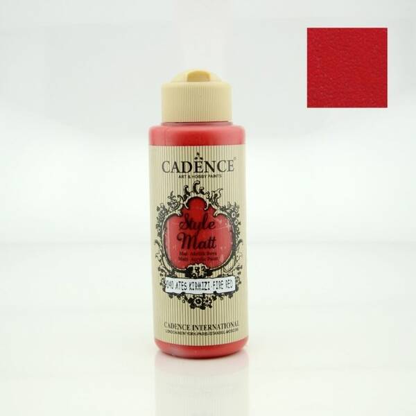 Cadence Style Matt Akrilik Boya 120ml Ateş Kırmızı - 1