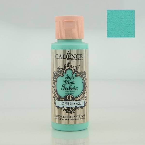 Cadence Style Matt Fabric Kumaş Boyası 59ml Açık Nane Yeşili - 1