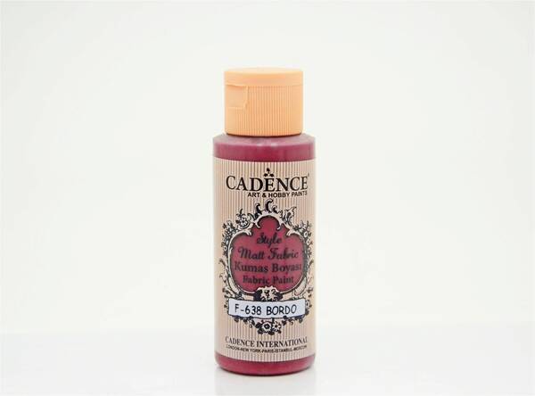 Cadence Style Matt Fabric Kumaş Boyası 59ml Bordo - 1