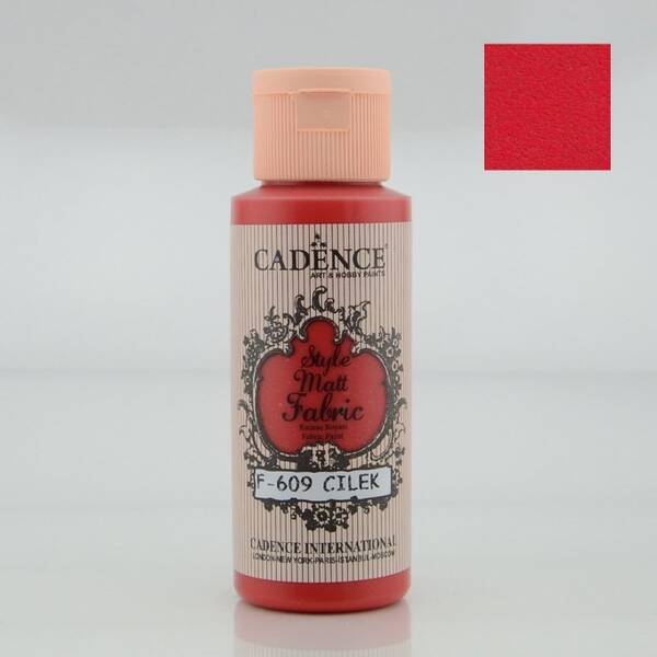 Cadence Style Matt Fabric Kumaş Boyası 59ml Çilek - 1