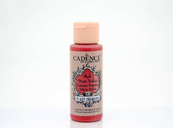 Cadence Style Matt Fabric Kumaş Boyası 59ml Crimson - 1