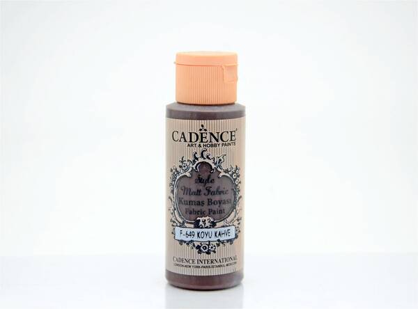 Cadence Style Matt Fabric Kumaş Boyası 59ml Koyu Kahve - 1