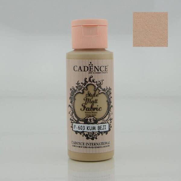 Cadence Style Matt Fabric Kumaş Boyası 59ml Kum Beji - 1