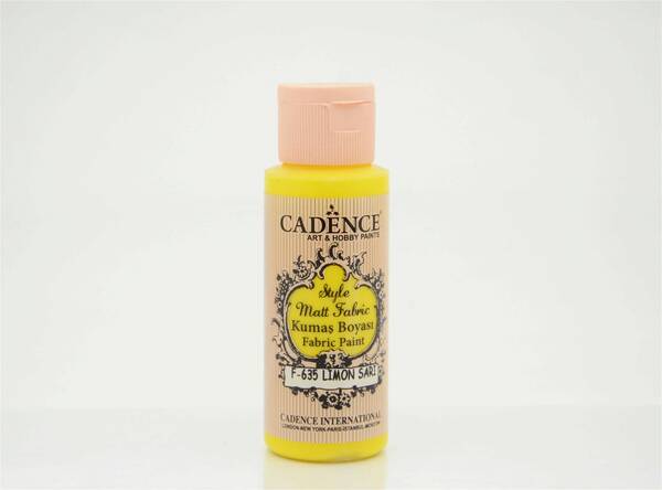 Cadence Style Matt Fabric Kumaş Boyası 59ml Limon Sarı - 1