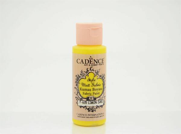 Cadence Style Matt Fabric Kumaş Boyası 59ml Limon Sarı