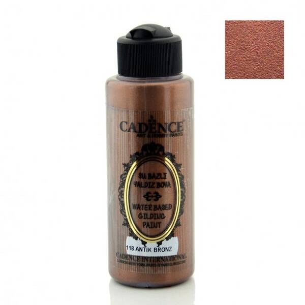 Cadence Su Bazlı Yaldız Boya 120ml Antik Bronz - 1