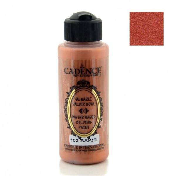 Cadence Su Bazlı Yaldız Boya 120ml Bakır - 1