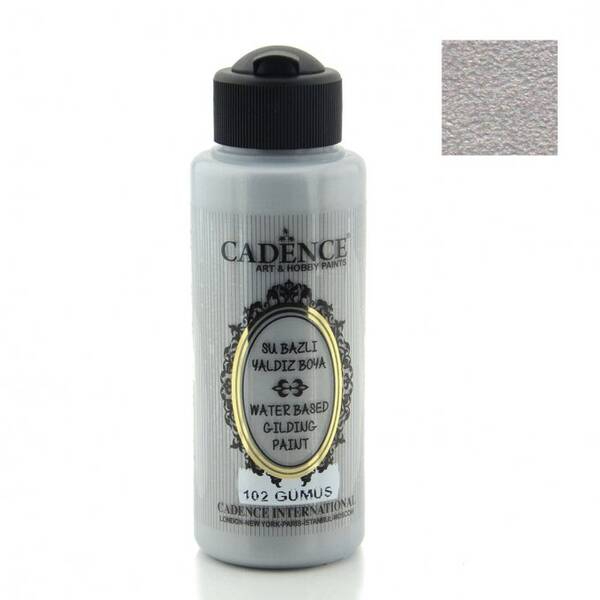 Cadence Su Bazlı Yaldız Boya 120ml Gümüş - 1